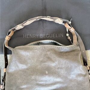 Henry Beguelin Shoulder Bag in Olive Leather
